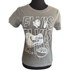 Sun Record Company Gray Elvis Graphic Tee, Size Small, The King, Elvis Presley